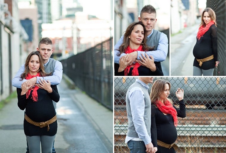 urban maternity photography in Vancouver back alley