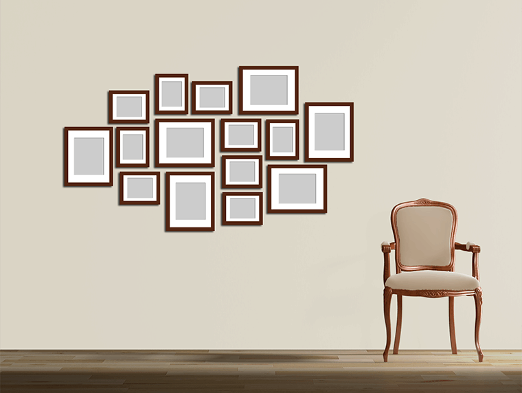 creating a wall gallery | secondary wall gallery filled with family memories